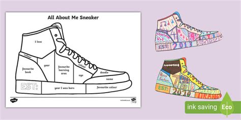 all about me sneaker pdf.